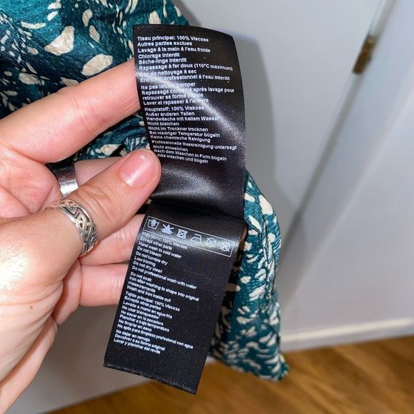 BA&SH Esme Midi Satin 100% Viscose Dress In Green Size US 2, EU 0, MSRP $375 - Picture 8 of 16